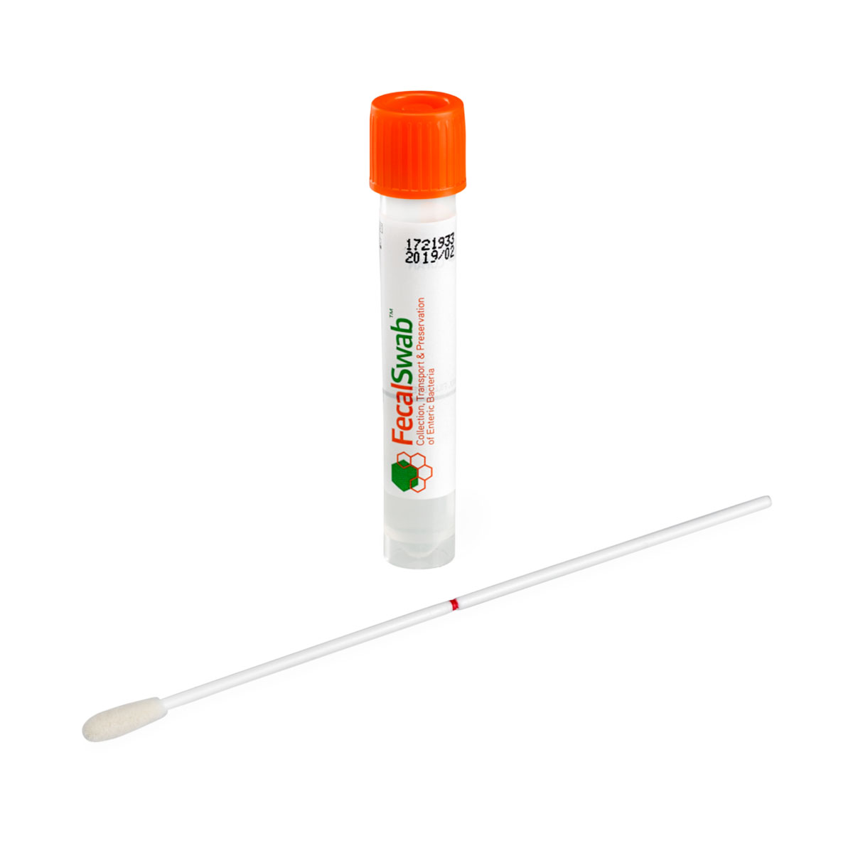 FecalSwab medio Cary Blair con hisopo flocado regular