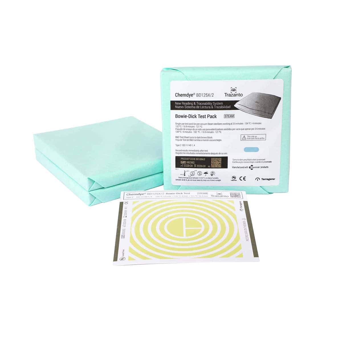 Paquete de prueba Bowie & Dick para vapor x 20 uds.