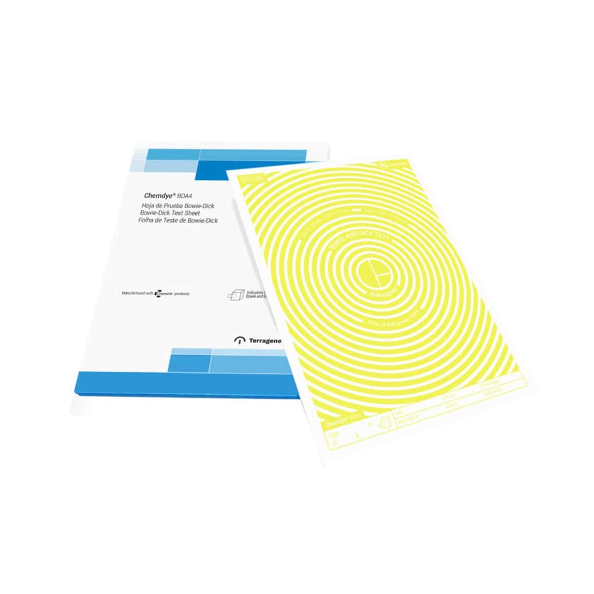 Hoja de prueba Bowie & Dick A4 para vapor